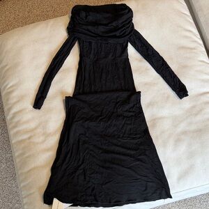 Commense Black Long Sleeve Dress